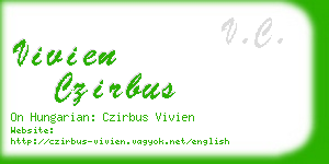 vivien czirbus business card